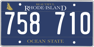 RI license plate 758710