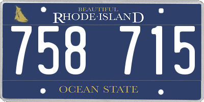 RI license plate 758715