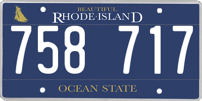RI license plate 758717