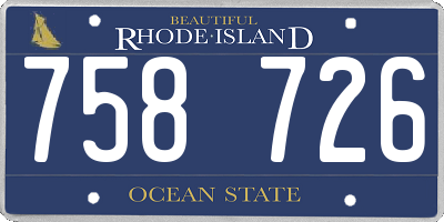 RI license plate 758726