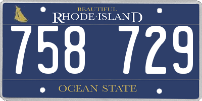 RI license plate 758729