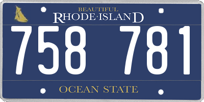 RI license plate 758781
