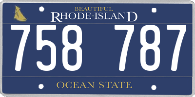 RI license plate 758787