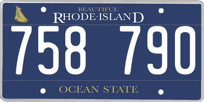 RI license plate 758790