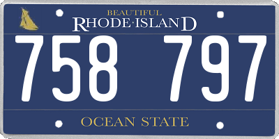RI license plate 758797