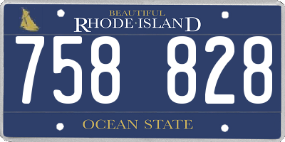 RI license plate 758828