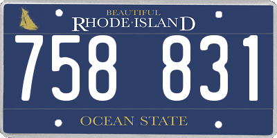 RI license plate 758831