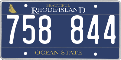 RI license plate 758844