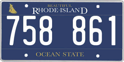 RI license plate 758861