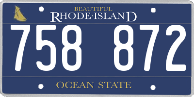 RI license plate 758872