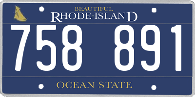 RI license plate 758891