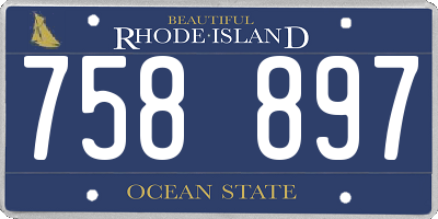 RI license plate 758897