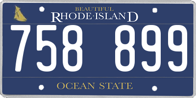 RI license plate 758899