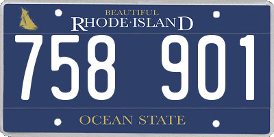 RI license plate 758901