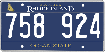 RI license plate 758924
