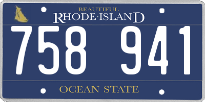 RI license plate 758941
