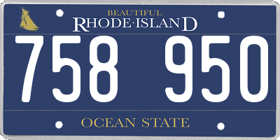RI license plate 758950