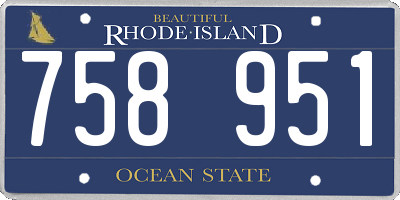 RI license plate 758951