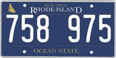 RI license plate 758975