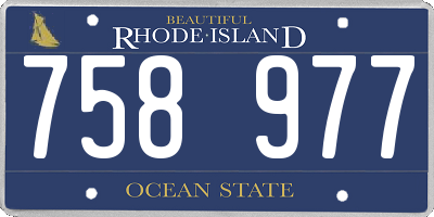 RI license plate 758977