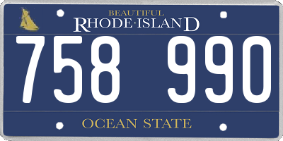 RI license plate 758990