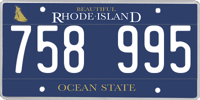 RI license plate 758995