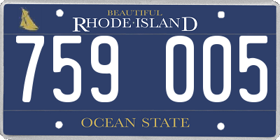RI license plate 759005