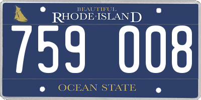 RI license plate 759008
