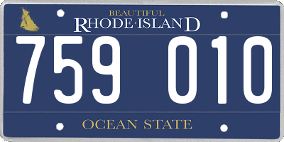 RI license plate 759010