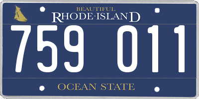 RI license plate 759011