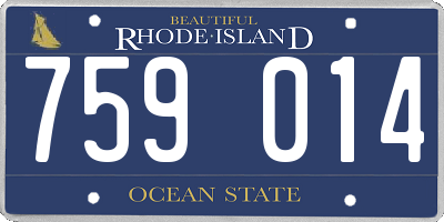 RI license plate 759014