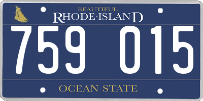 RI license plate 759015