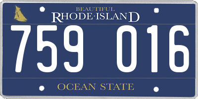 RI license plate 759016