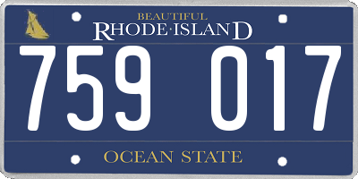 RI license plate 759017