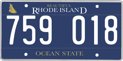 RI license plate 759018