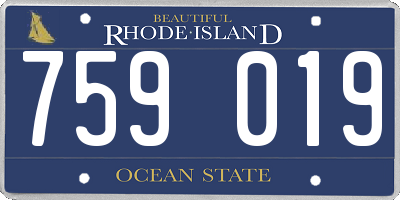 RI license plate 759019