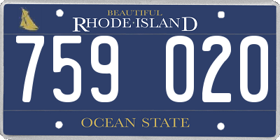 RI license plate 759020