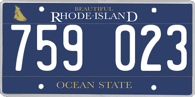 RI license plate 759023