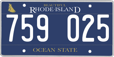 RI license plate 759025