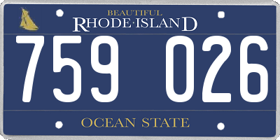 RI license plate 759026