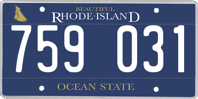 RI license plate 759031