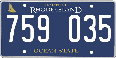 RI license plate 759035