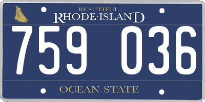 RI license plate 759036