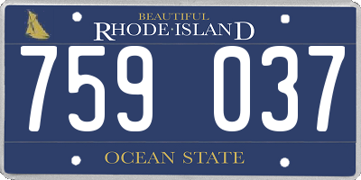 RI license plate 759037
