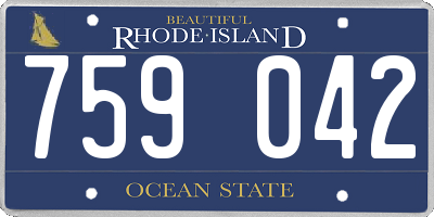 RI license plate 759042