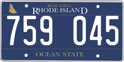 RI license plate 759045
