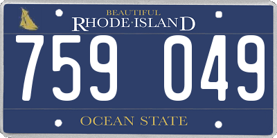 RI license plate 759049