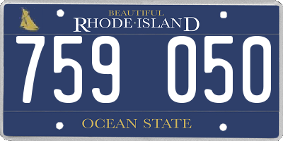 RI license plate 759050
