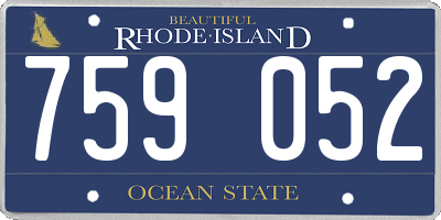 RI license plate 759052