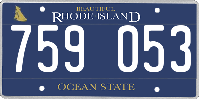 RI license plate 759053